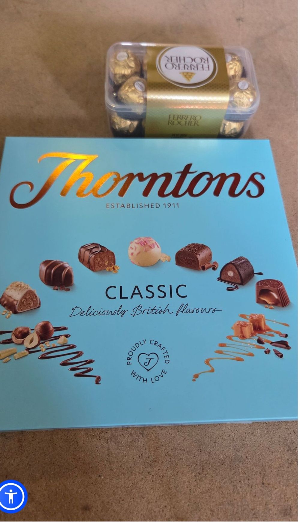 Lot 436 – Two Boxed Chocolate Assortments comprising Thorntons Classic and Ferrero Rocher