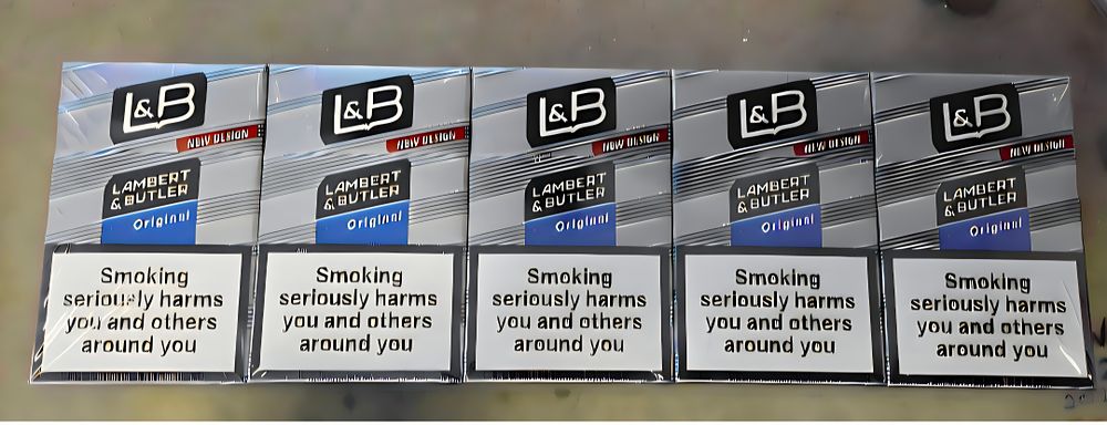 Lot 445 – A Sleeve of Lambert & Butler Original Silver Cigarette Packets