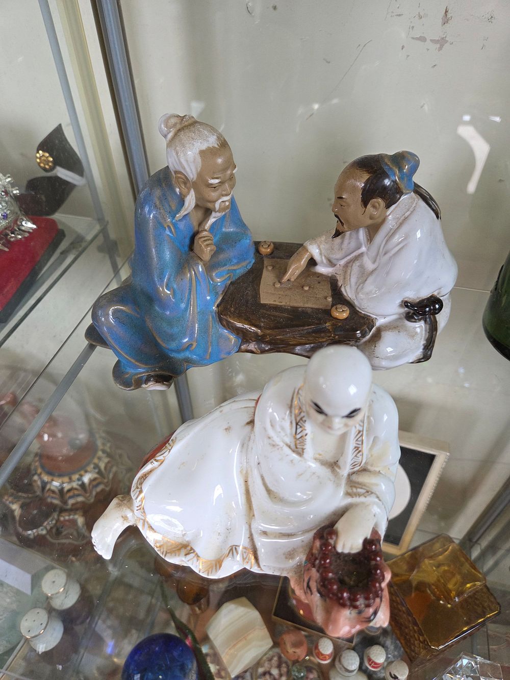 Lot 624 – Two Chinese Glazed Ceramic Shiwan Style Figurines