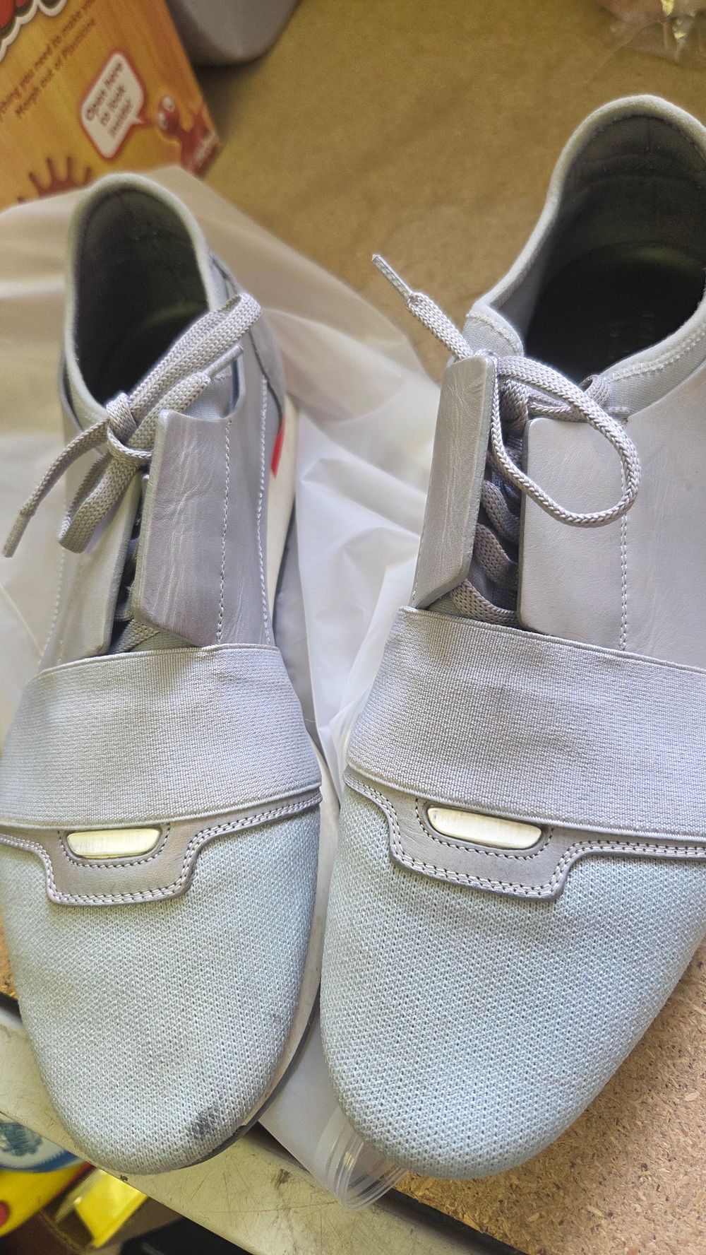 Lot 171 – A Pair of Balenciaga Race Runner Grey Trainers Size 43