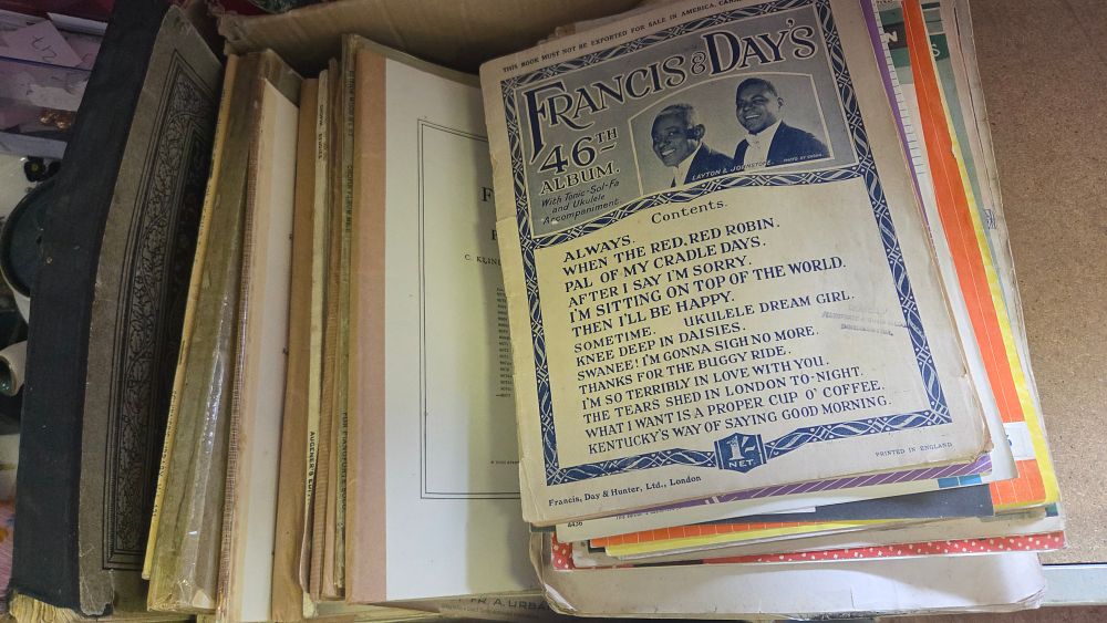 Lot 179 – A Collection of Vintage Sheet Music and Song Albums including Francis and Day’s 46th Album
