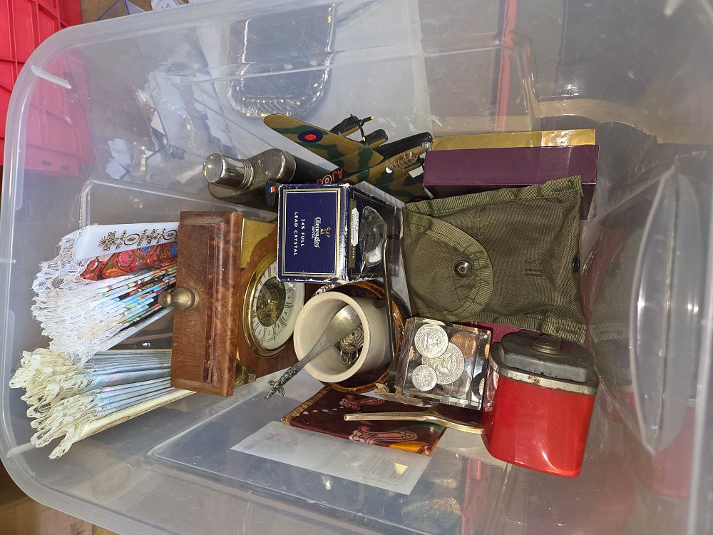 Lot 237 – An Assortment of Mixed Collectibles including Militaria, Horology, and Decorative Objects