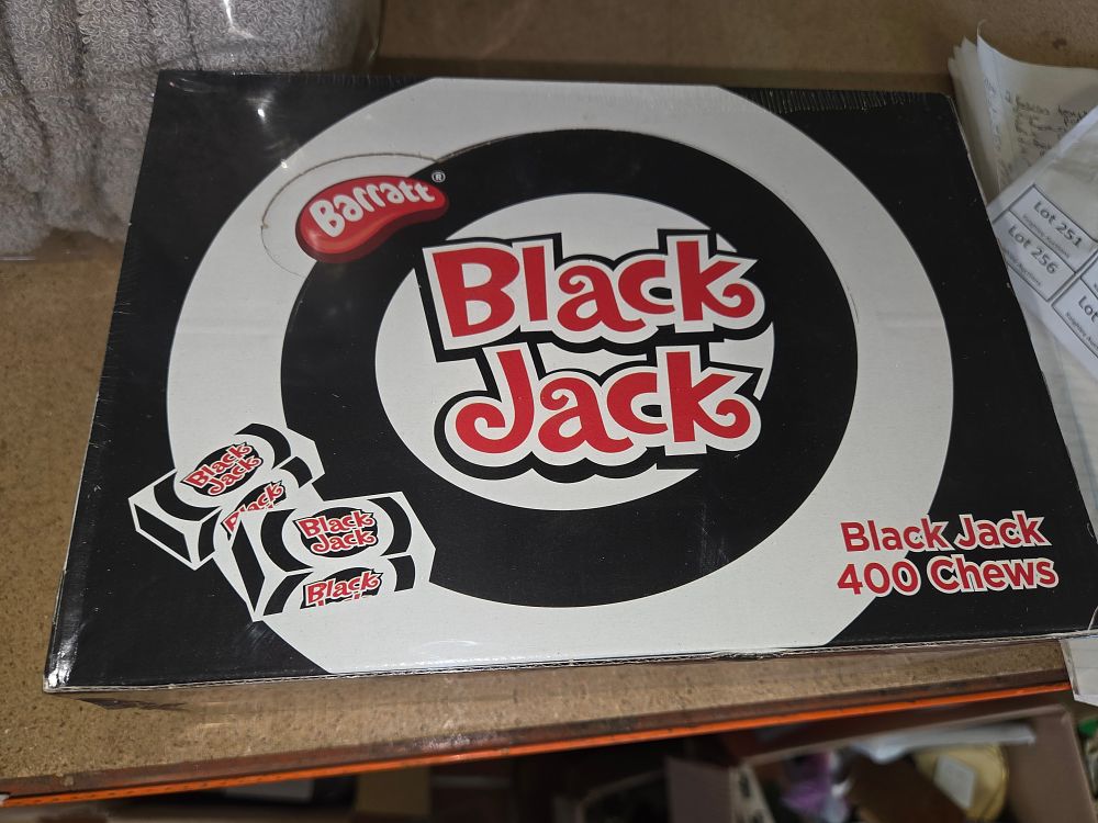 Lot 250 – A Box of 400 Barratt Black Jack Chews