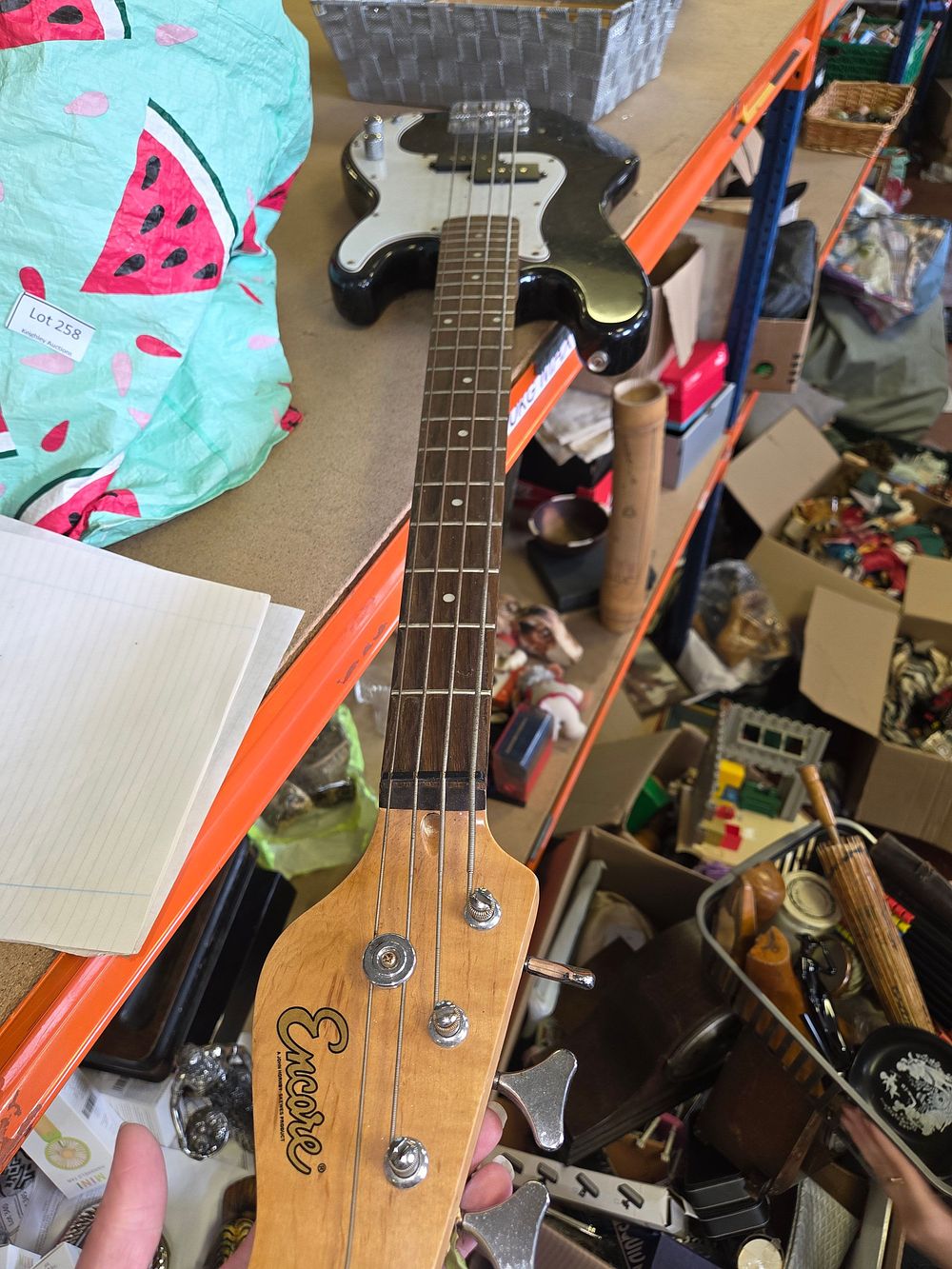 Lot 259 – Encore Precision Style Electric Bass Guitar in Black
