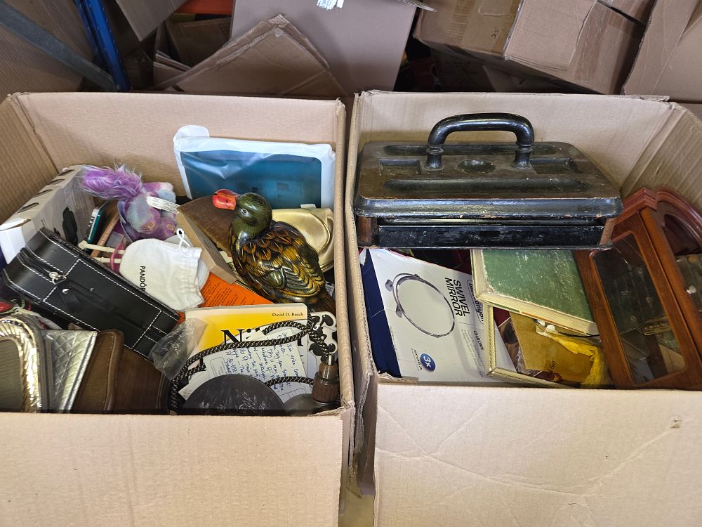 Lot 268 – A Collection of Decorative and Household Items in Two Boxes