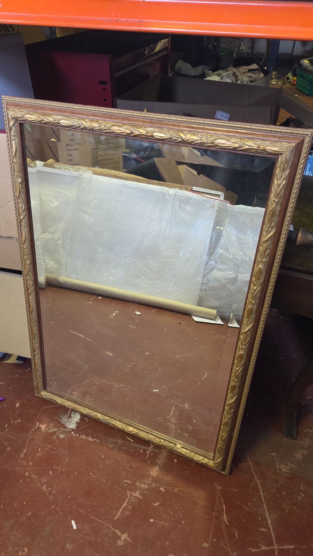 Lot 302 – Large Neoclassical Style Gilt Framed Wall Mirror