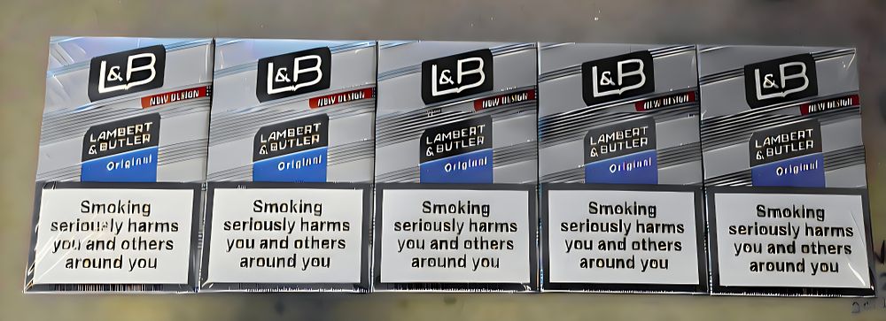 Lot 323 – A Sleeve of Lambert and Butler Original Silver Cigarette Packs