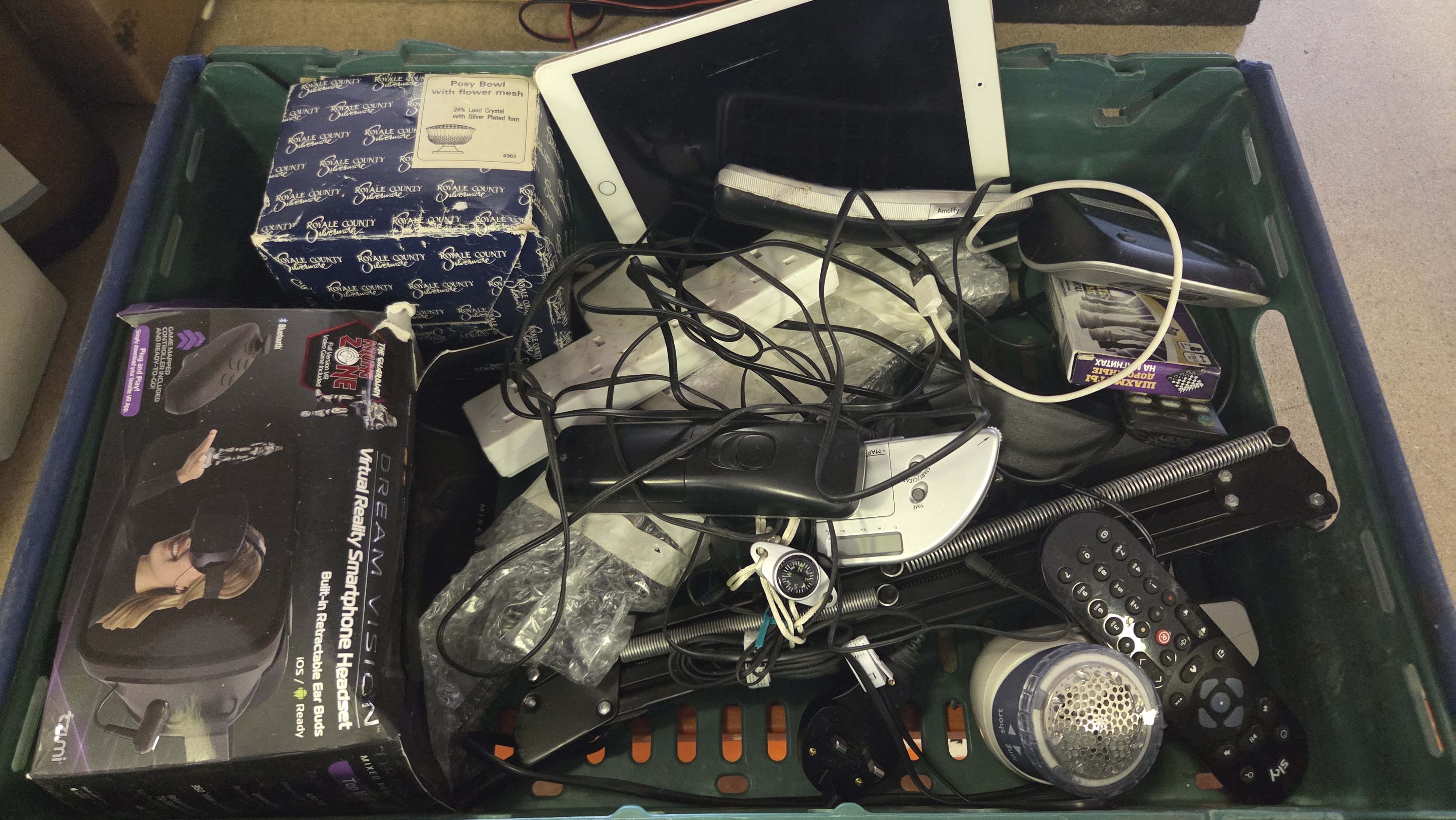 An Assortment of Mixed Consumer Electronics, Boxed Giftware, and Household Sundries