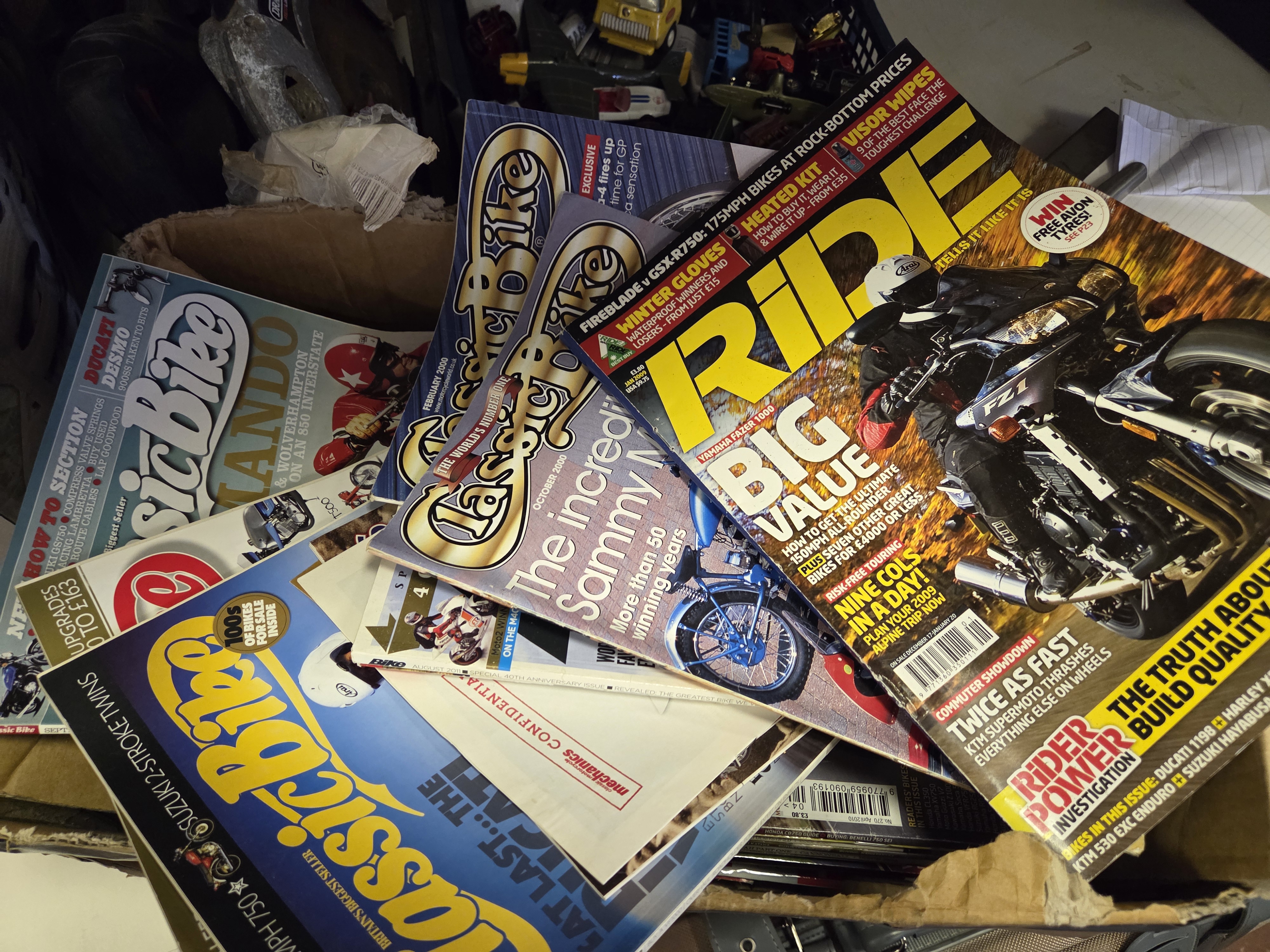 A Collection of British Motorcycle Magazines including Classic Bike and RiDE