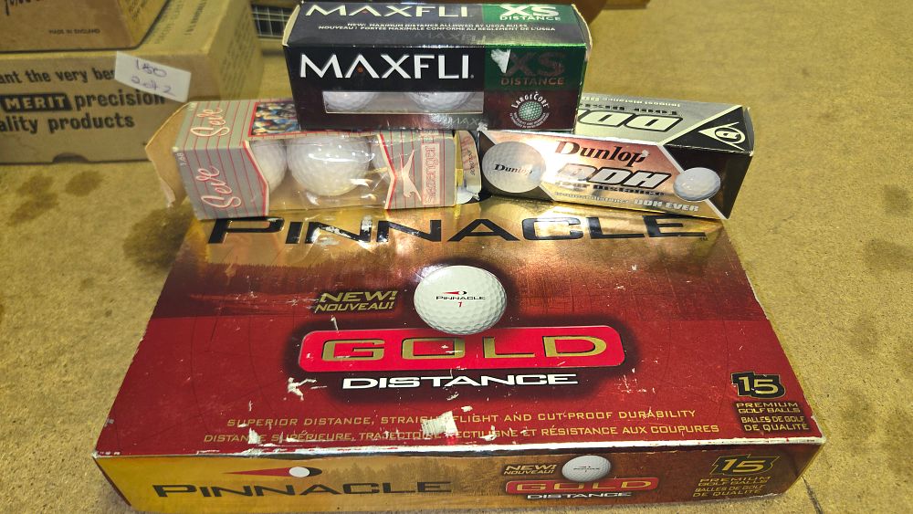 Lot 183 – A Group of Vintage Golf Balls including Pinnacle Gold Distance and Slazenger Seve Signature Sets