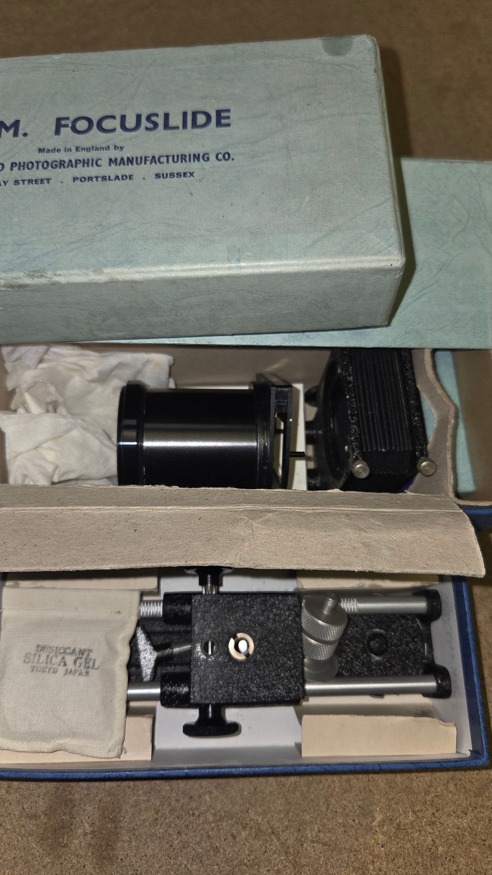 Lot 186 – B.P.M. Focuslide Macro Focusing Rail and Accessory Set
