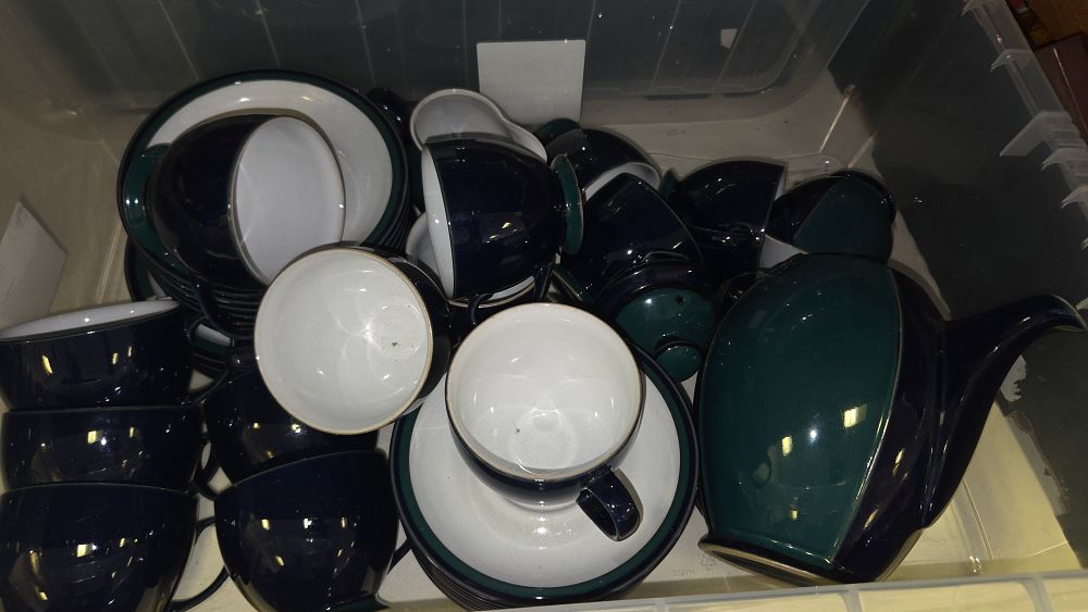 Lot 208 – A Collection of Denby Regatta Pattern Stoneware Tea and Coffee Ware