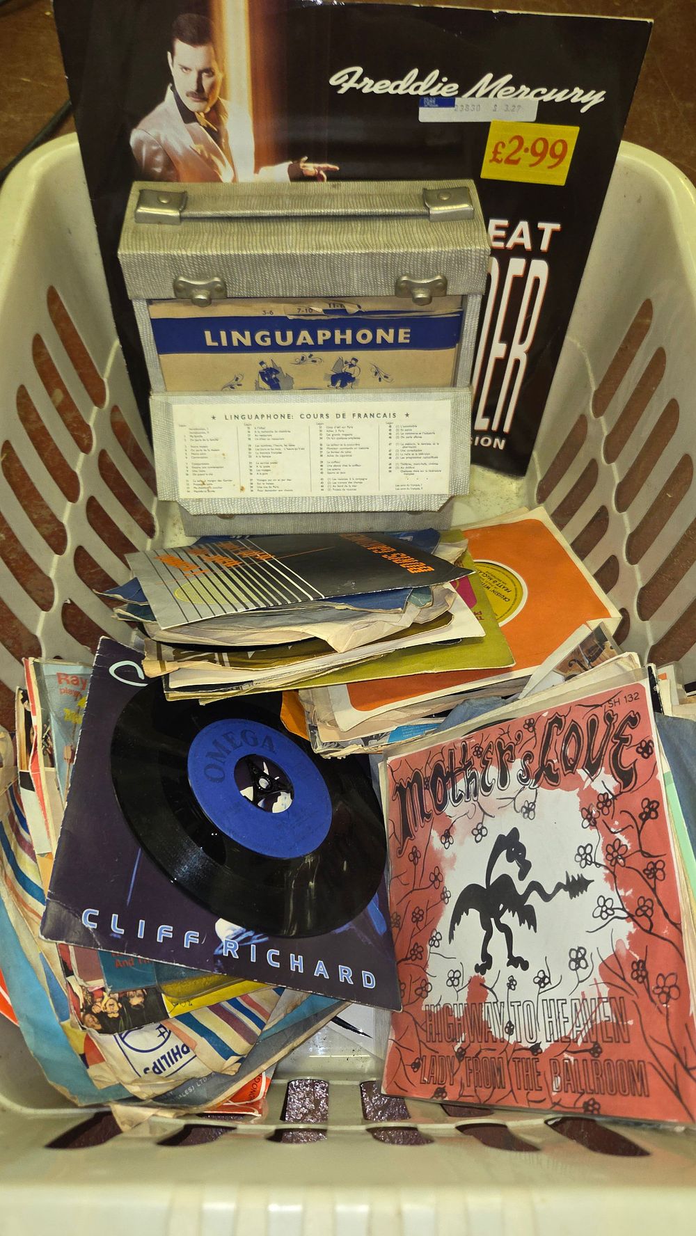 Lot 216 – An Assortment of Vinyl Records including 7-inch Singles and a Linguaphone Language Course