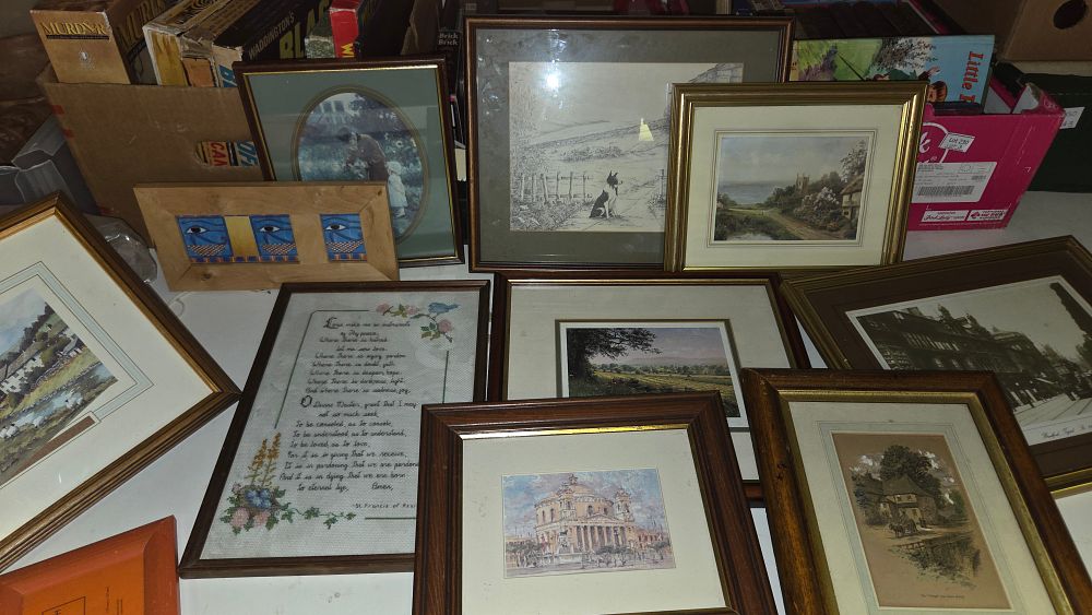 Lot 233 – British School, 20th Century, A Collection of Framed Artworks, Prints, and a Needlework Sampler