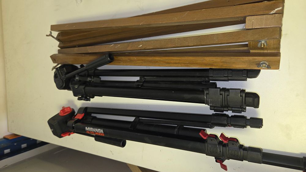 Lot 250 – A Trio of Photographic Tripods Including a Miranda Auto 2000