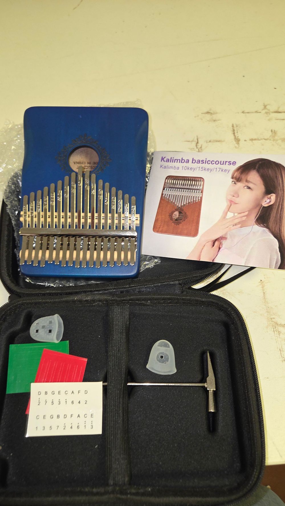 Lot 261 – Key Kalimba Model CZ-17T 17-Key Thumb Piano with Case and Accessories