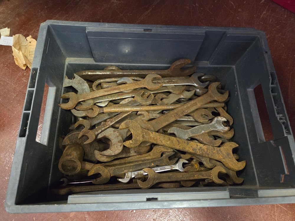 Lot 363 – A Large Assortment of Vintage Industrial Drop Forged Steel Spanners and Wrenches