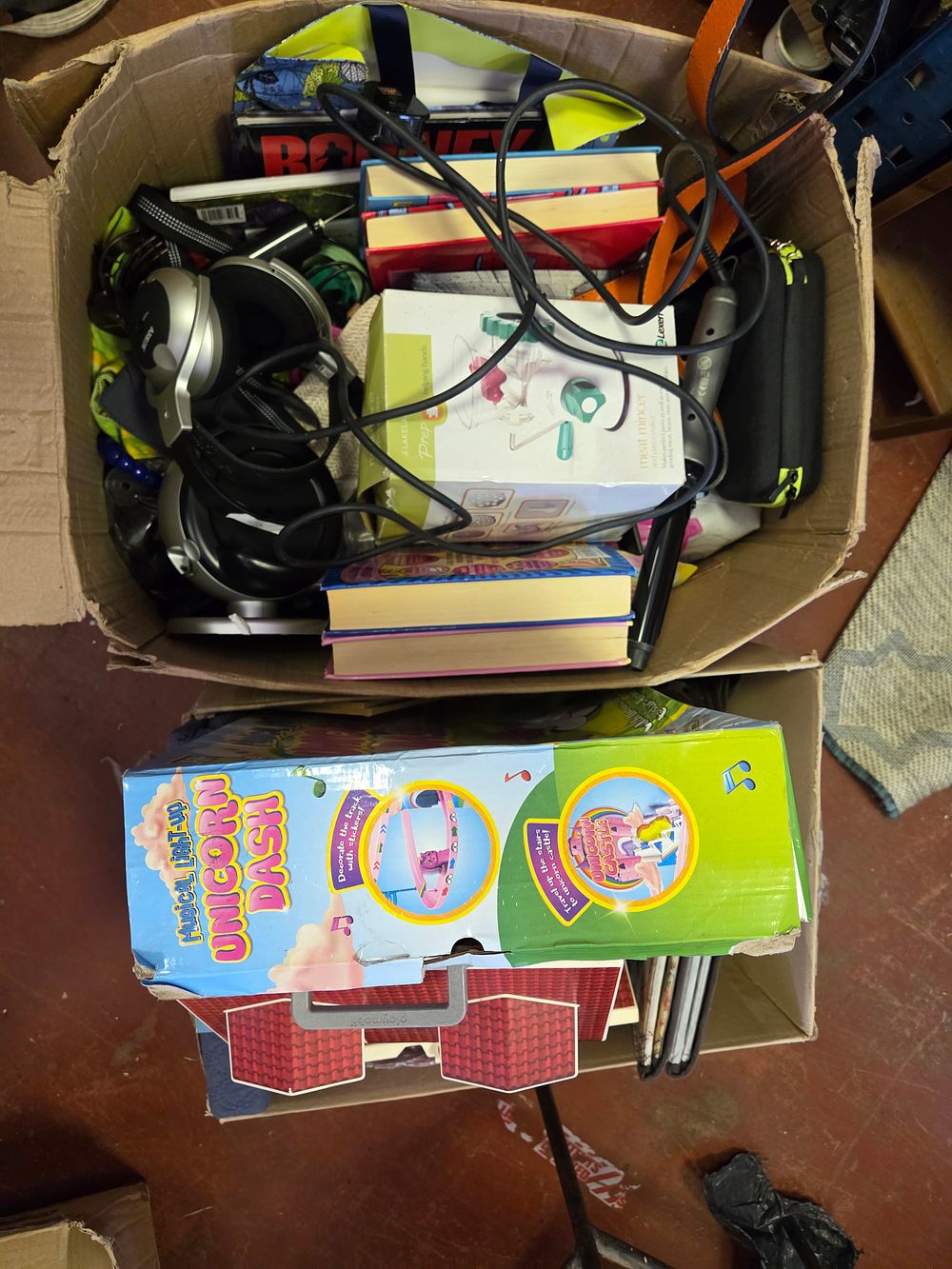 Lot 365 – An Assortment of Household Goods, Electronics, Toys, and Books