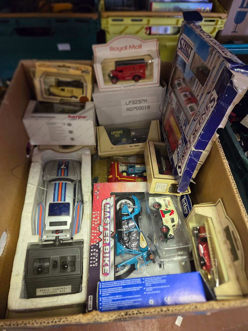Lot 368 – An Assortment of Vintage and Collectible Toy Vehicles including Lledo, Herpa and a Radio Controlled Porsche 935