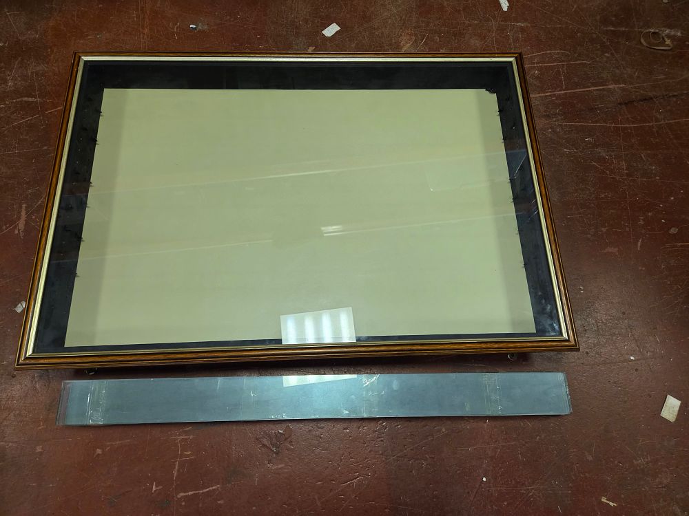 Lot 375 – A Large Wood-Effect and Gilded Shadow Box Display Frame