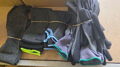 Selection of Work Gloves and Cut-Resistant Arm Sleeves