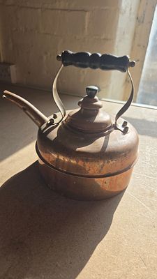 A Simplex Patent Solid Copper Tea Kettle