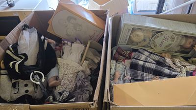 Two Boxes of Collector Dolls including Pauline's Collection Dolls