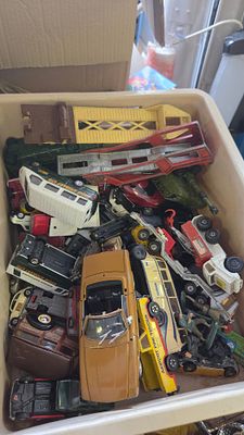 A Collection of Vintage Die-cast and Plastic Toy Vehicles including Matchbox and Corgi