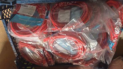 An Assortment of Xenta Cat6 2m Red Ethernet Network Patch Cables