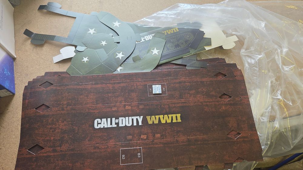 Lot 178 – Culturefly Call of Duty WWII Promotional Buildable Cardboard Tank Display
