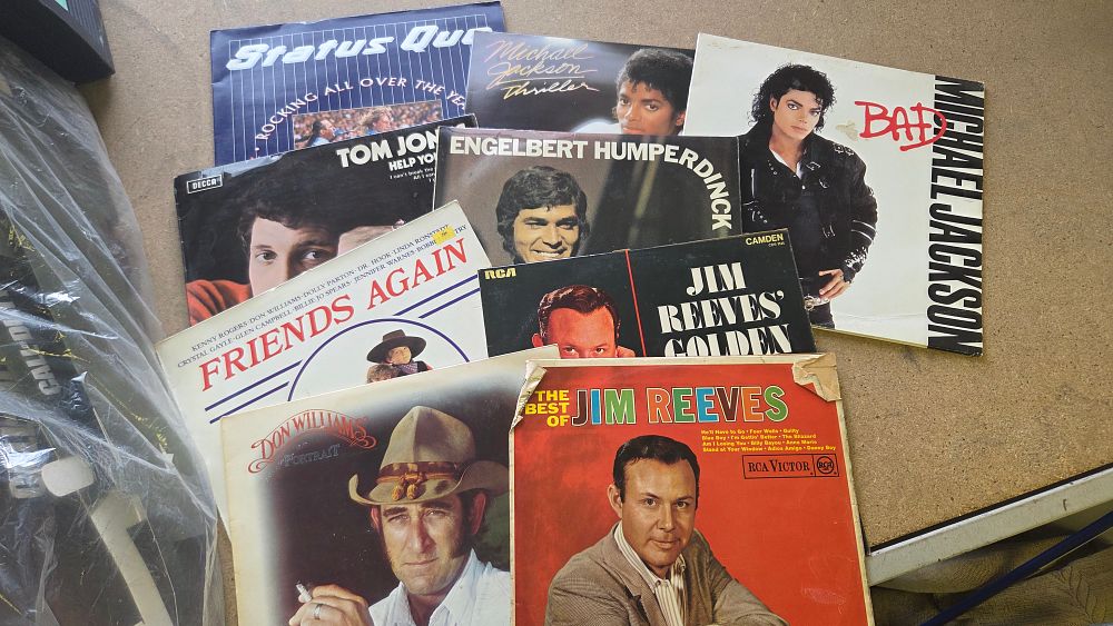 Lot 179 – A Collection of Vinyl LP Records Including Michael Jackson and Status Quo