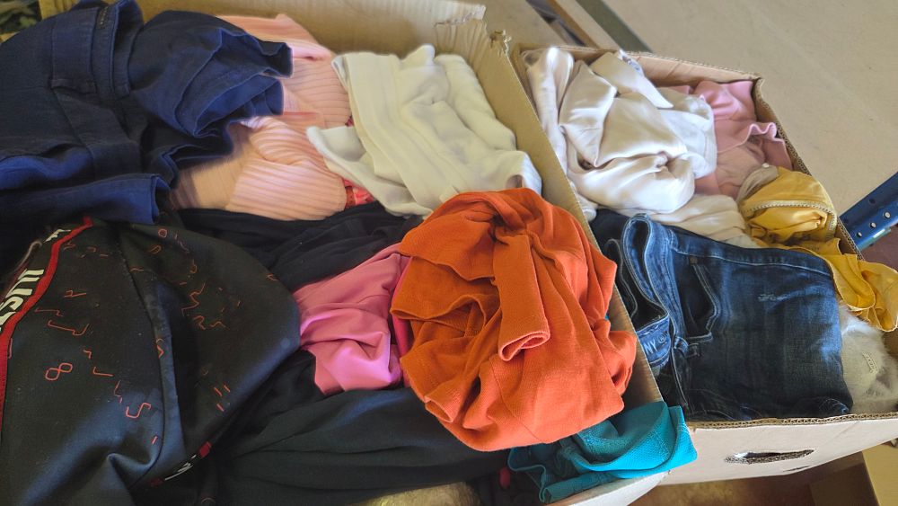 Lot 226 – Two Boxes of Adult Casual Clothing and Knitwear Including Next and Denim