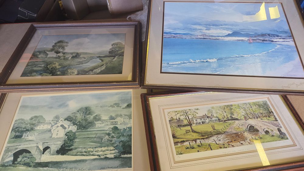 Lot 234 – A Collection of British Landscape Watercolors by Sam Chadwick, Gordon Lees, and J Robertson