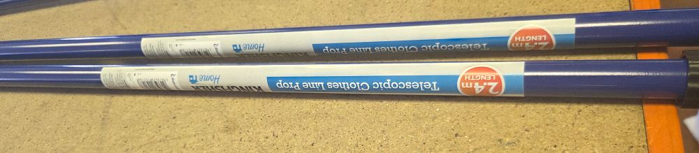 Lot 221 – Two Kingfisher Home Telescopic Clothes Line Props
