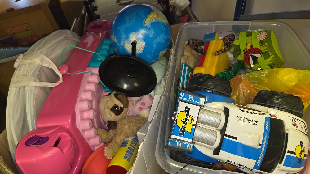 Lot 236 – Two boxes of Children’s Toys Including a Nikko Vaporizr 2 Remote Controlled Car