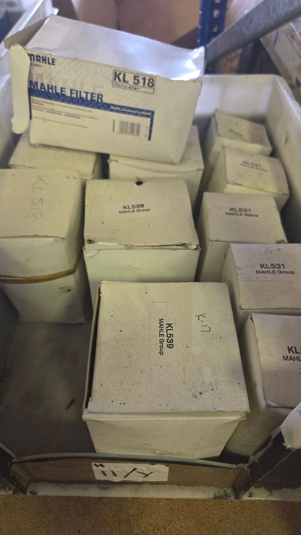 Lot 239 – An Assortment of MAHLE Group Automotive Fuel Filters, KL 518, KL 531, and KL 539