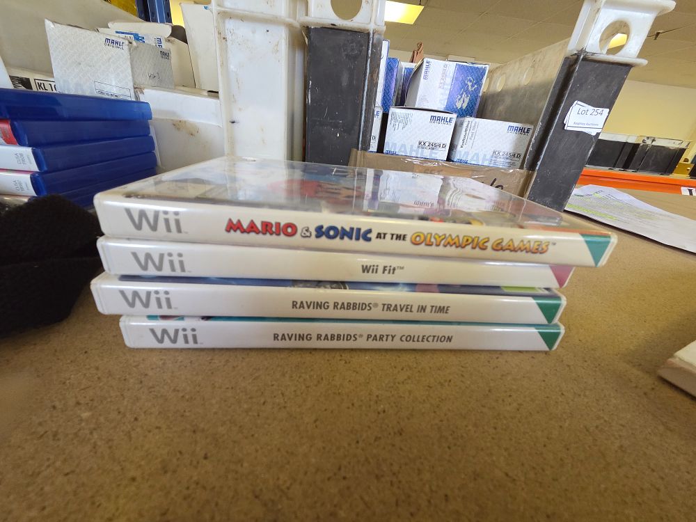Lot 257 – A Lot of Four Nintendo Wii Video Games Including Mario & Sonic at the Olympic Games