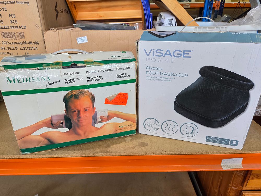 Lot 268 – Two Shiatsu Massagers by Medisana and ViSAGE