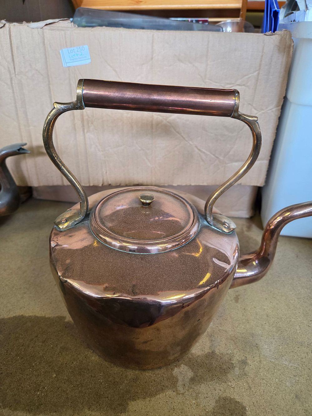 Lot 273 – A George III Period Copper Tea Kettle 1.5kg