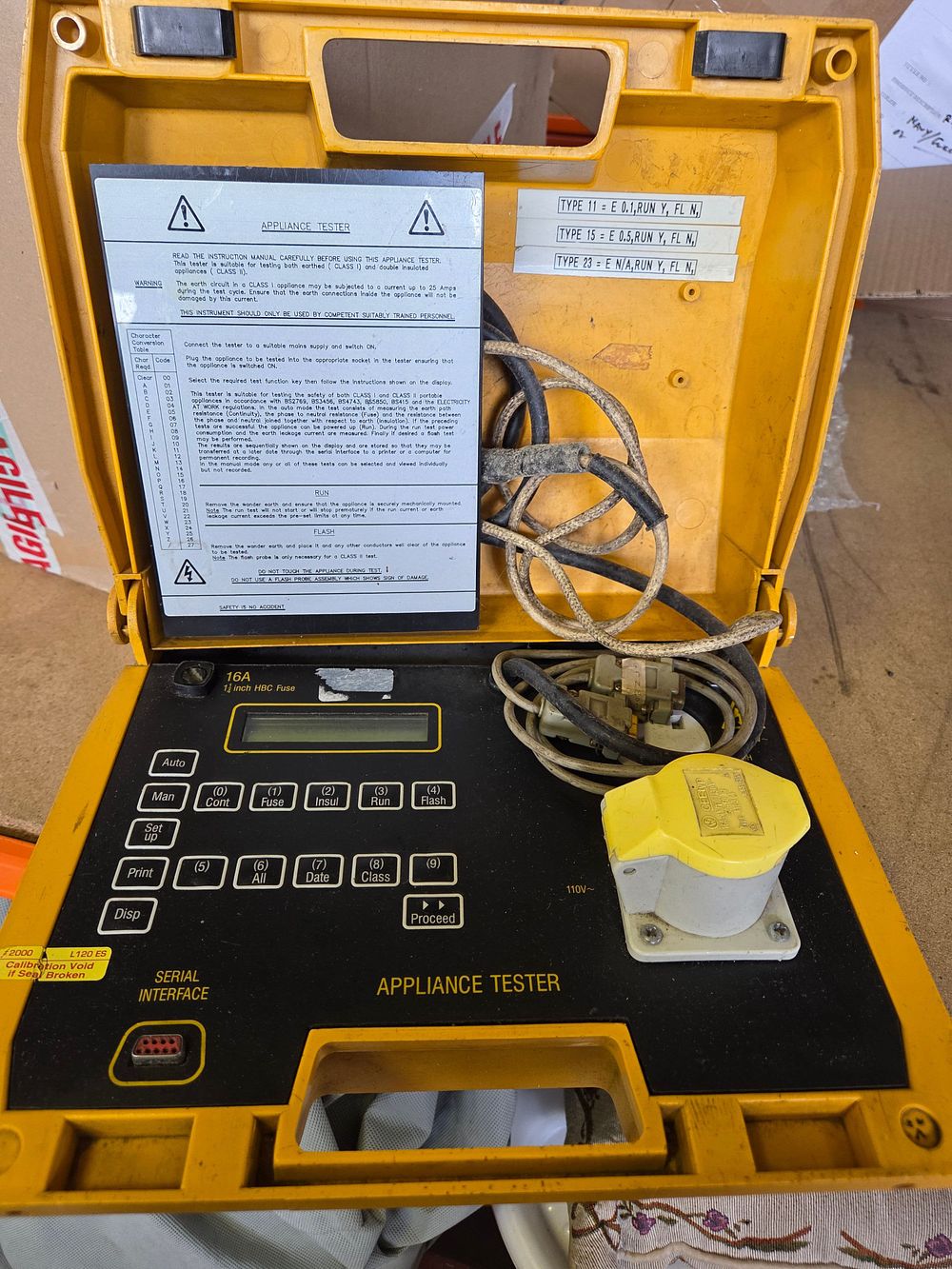 Lot 284 – Metrohm L120 ES Portable Appliance Tester powers on