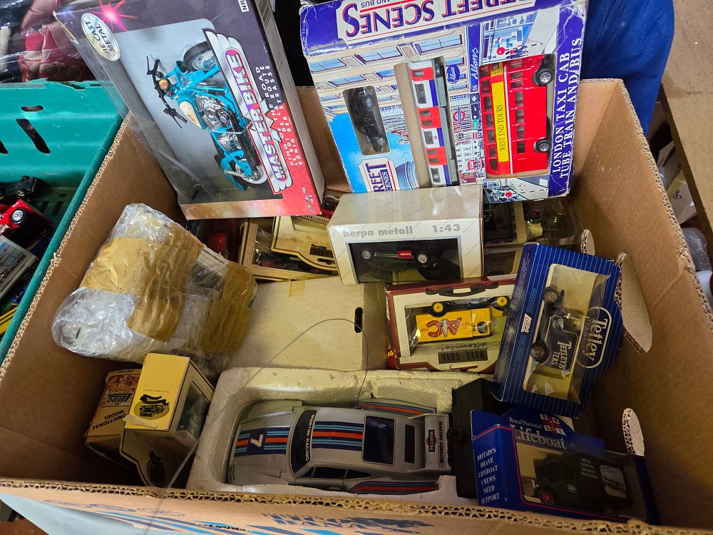 Lot 305 – An Assortment of Die-cast Model Vehicles including Lledo, Herpa, and Martini Porsche