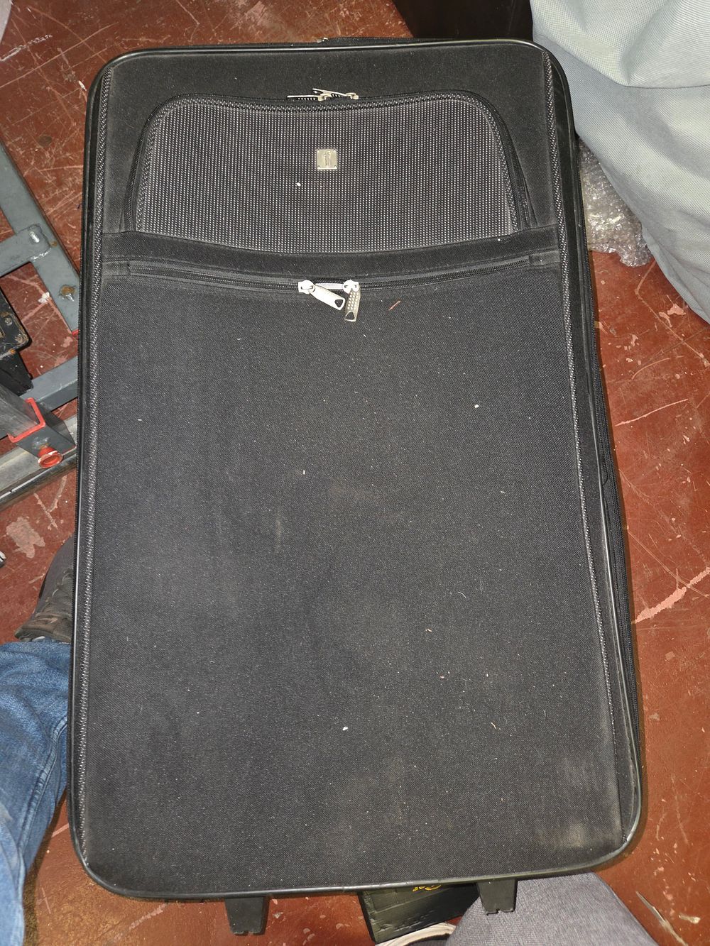 Lot 309 – Large Black Soft-Side Upright Suitcase with Two Wheels