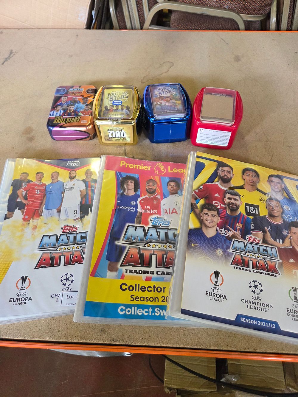 Lot 311 – A Collection of Topps Match Attax Football Trading Cards Albums and Football Card Games