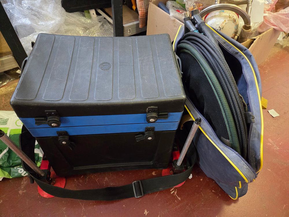 Lot 312 – A Collection of Coarse Fishing Equipment Including Octoplus Accessories and Seat Box System on Trolley