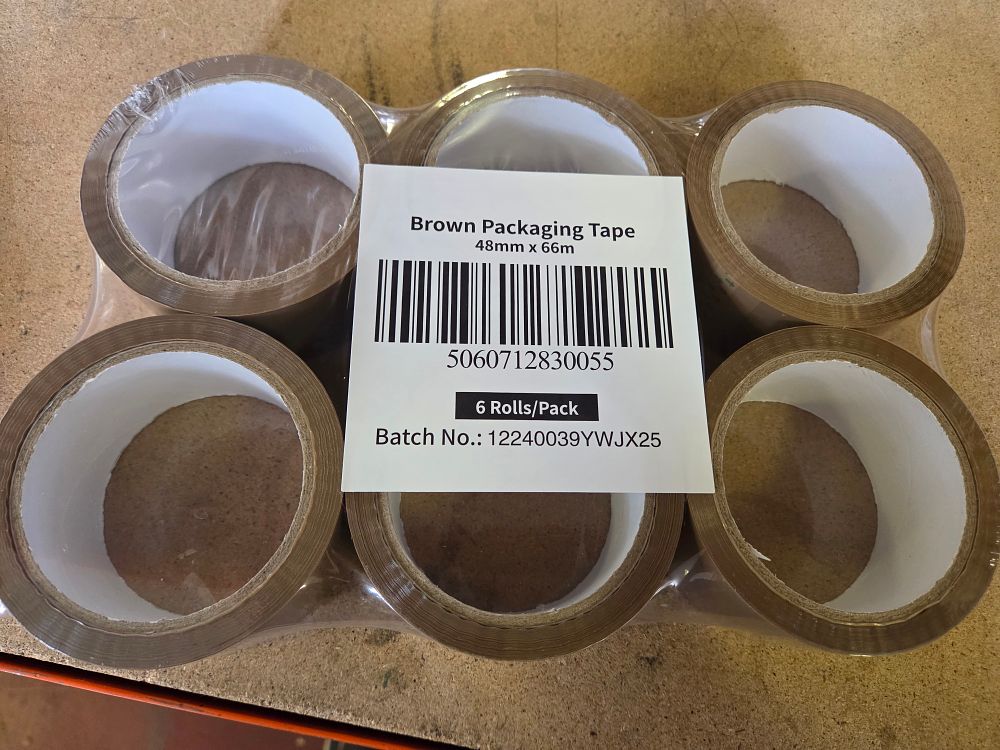 Lot 337 – 6 Rolls of Brown Packaging Tape