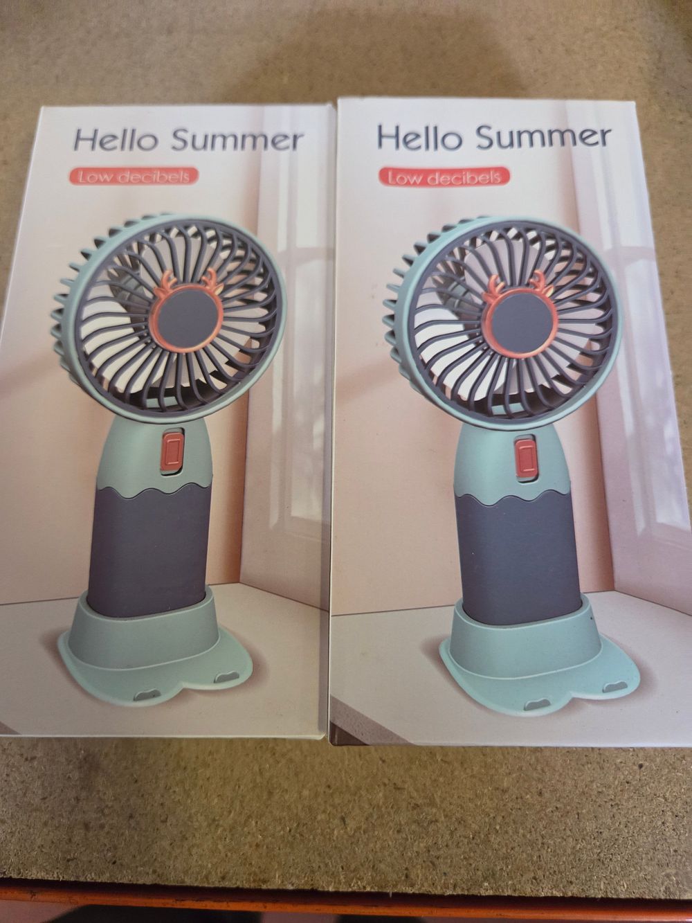 Lot 357 – A Pair of Hello Summer Portable Handheld Fans in Original Packaging