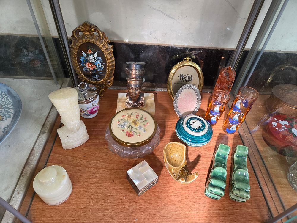 Lot 610 – A Collection of Decorative Items and Collectibles Including Egyptian Revival Style Busts