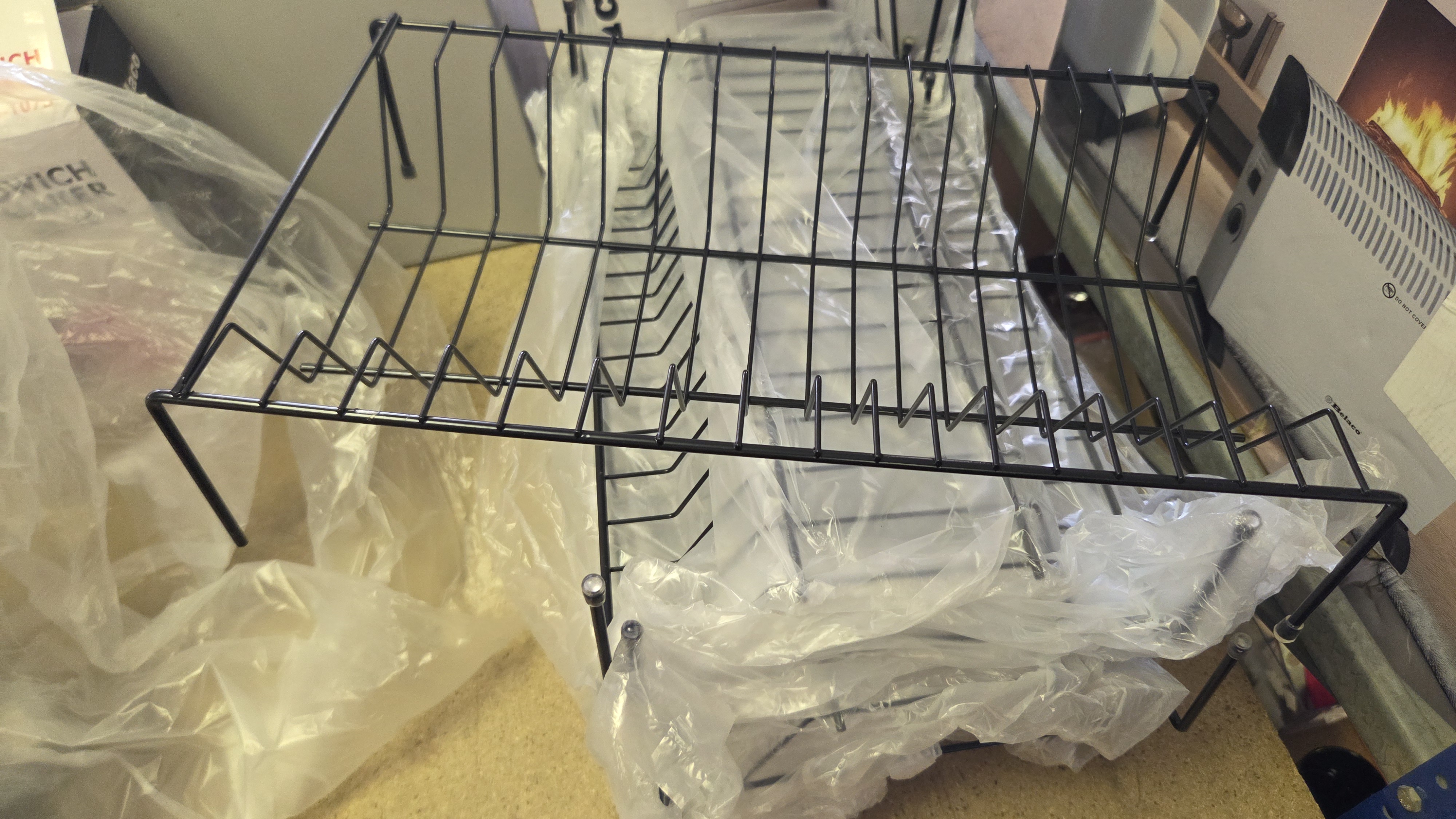 A Selection of Black Wire Countertop Dish Drying Rack