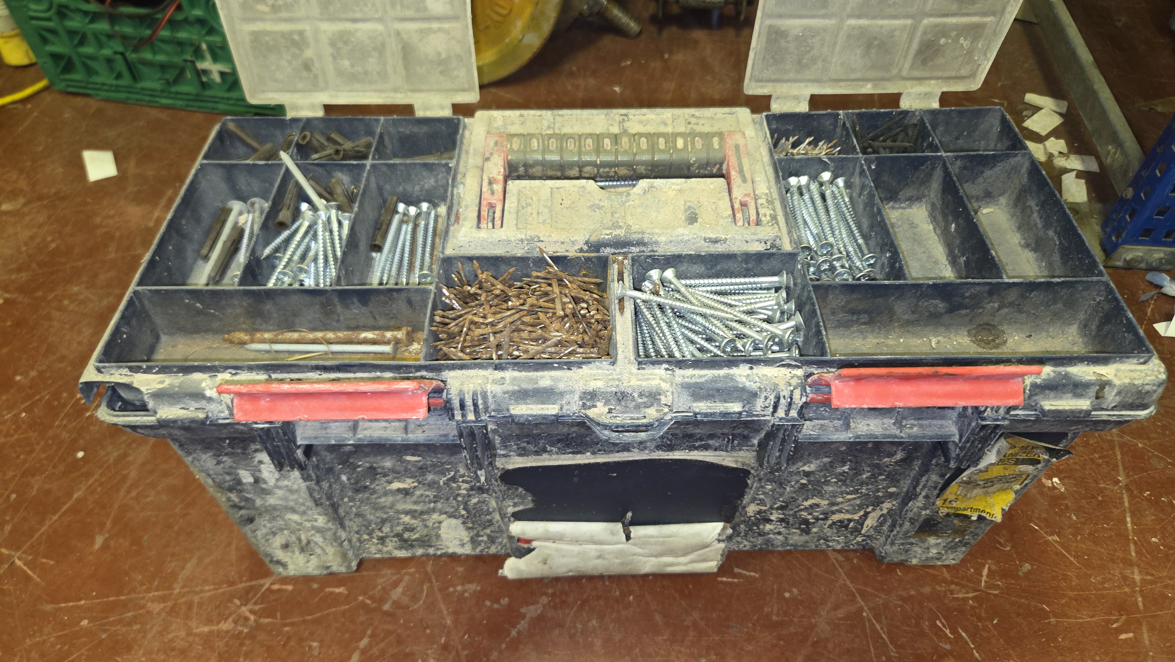 Tool Box with Assorted Nails and Screws