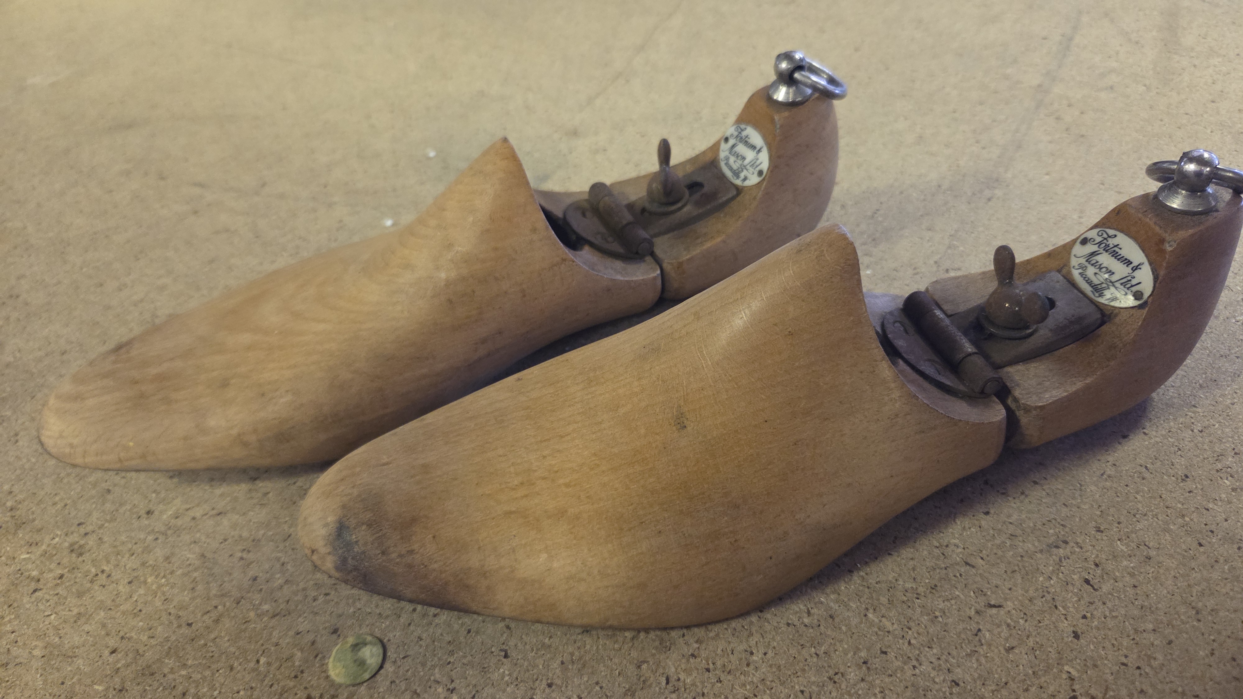 A Pair of Vintage Fortnum & Mason Ltd. Hardwood Shoe Trees